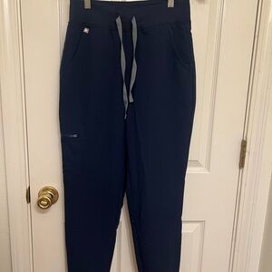 Figs Navy Blue Drawstring Scrub Pants